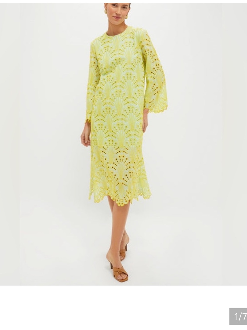Tuckernuck Yellow Eyelet Jamie dress